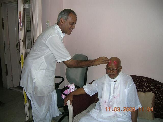 An ecstatic Sanjay Bhaisab