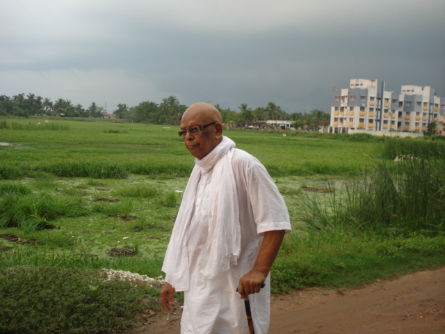 Baba  strolling near Apu dada's house