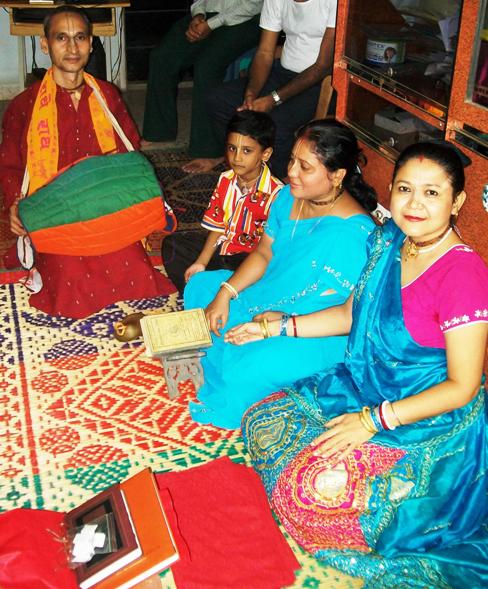 During the kirtan