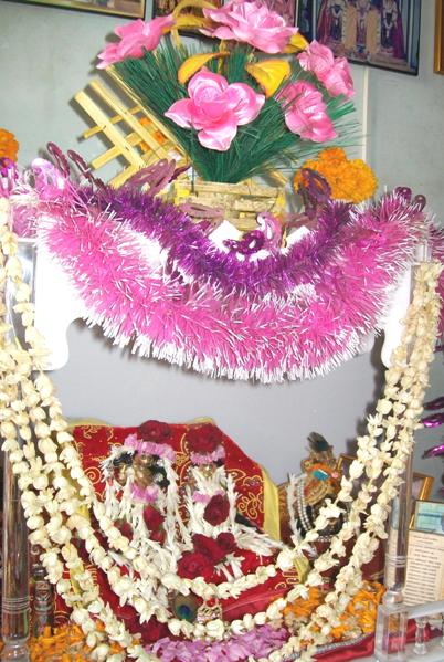 long-distance view of nikunja-mandir