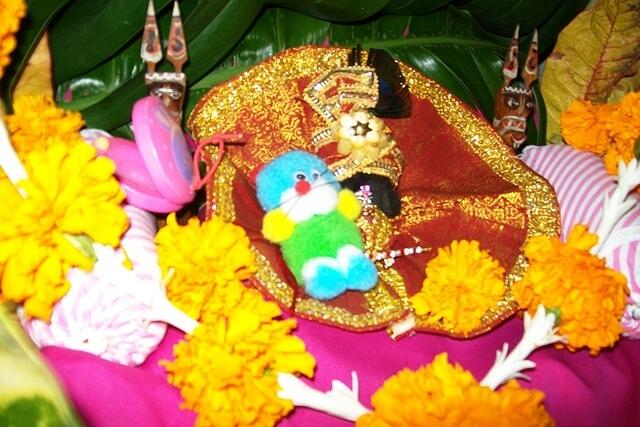 Close-up of Neelu's Rakhi