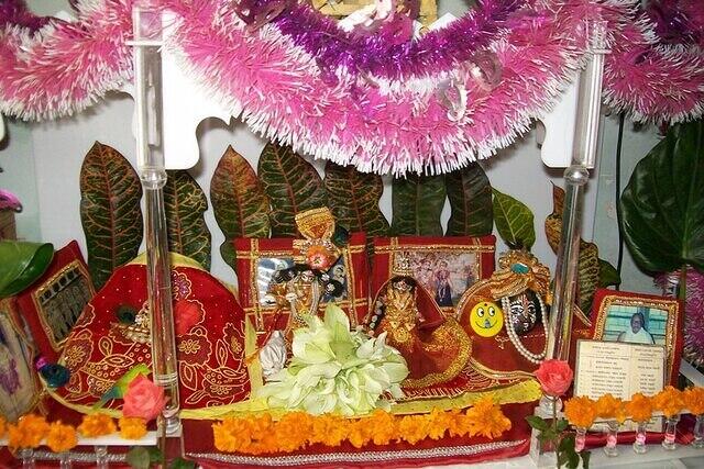 Radha-Gobindaji in "Natural" Nikunja. 