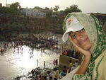 Vishakha posing with Kankan Kund
