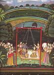 Radha-Krishna on hindola