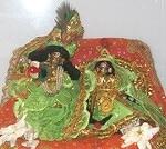 Sri Sri Radha-Gobindaji wearing rakhi