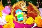 Close-up of Neelu with rakhi
